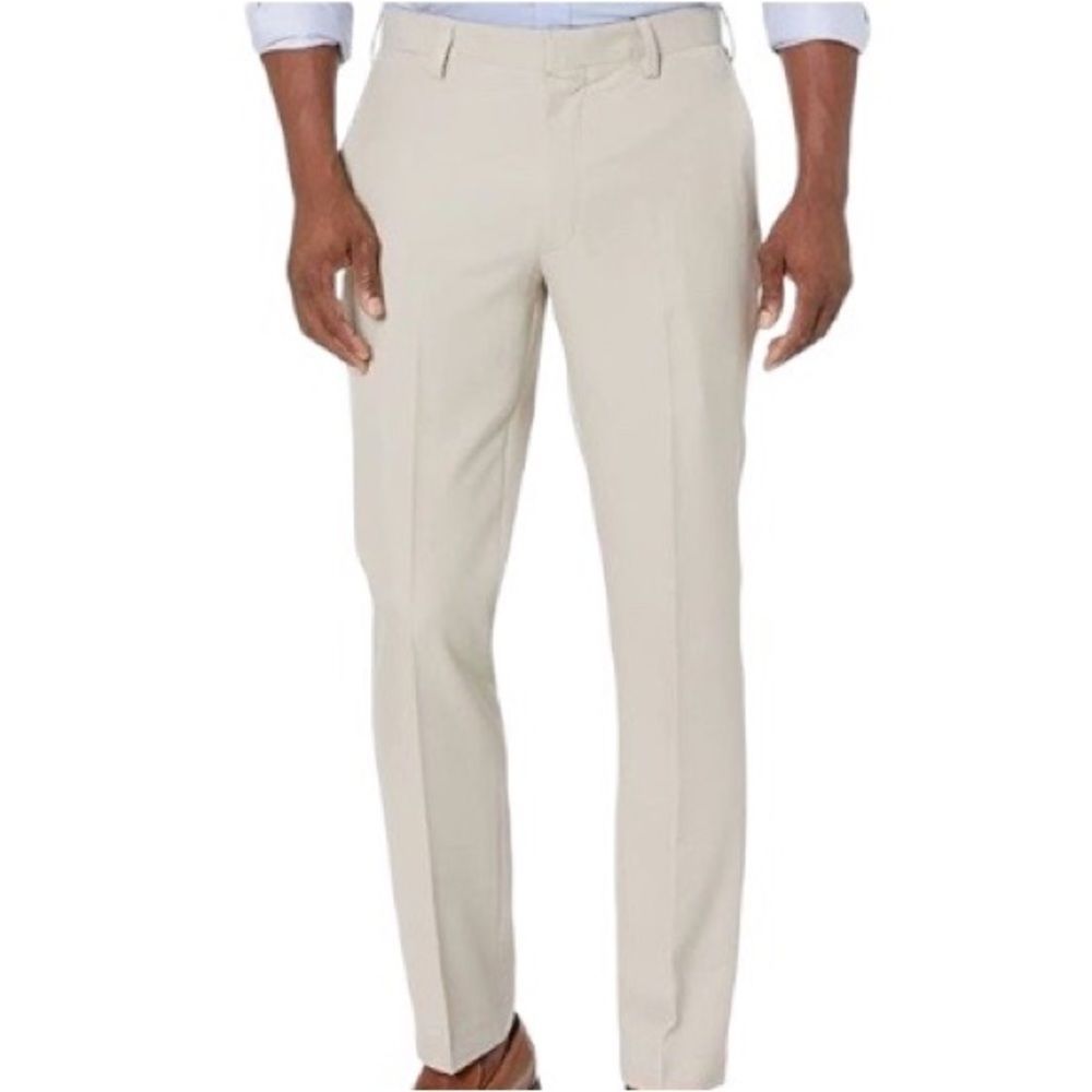 Louis Raphael Men's White Dress Pants Formal Business Casual Trousers